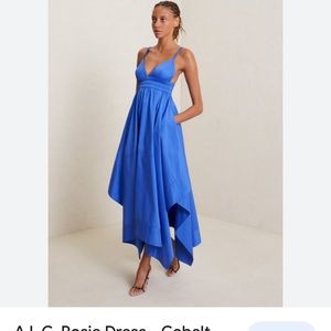 NWT A.L.C. 14 Rosie Cotton midi dress cobalt blue